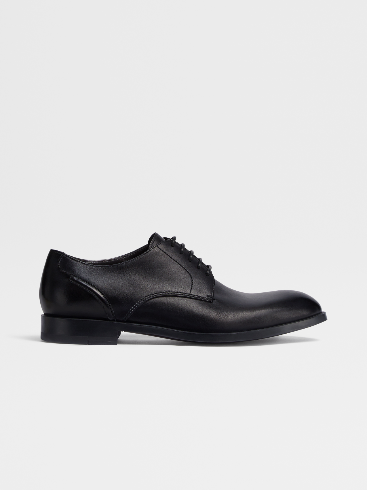Black Hand-Buffed Leather Siena Flex Derby Shoes